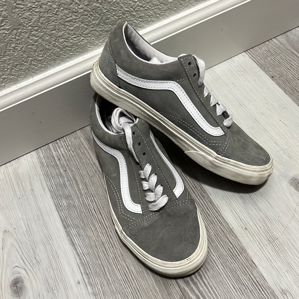 Grey Vans. Eco-friendly & water repellent. Women’s size 7. Worn once.
